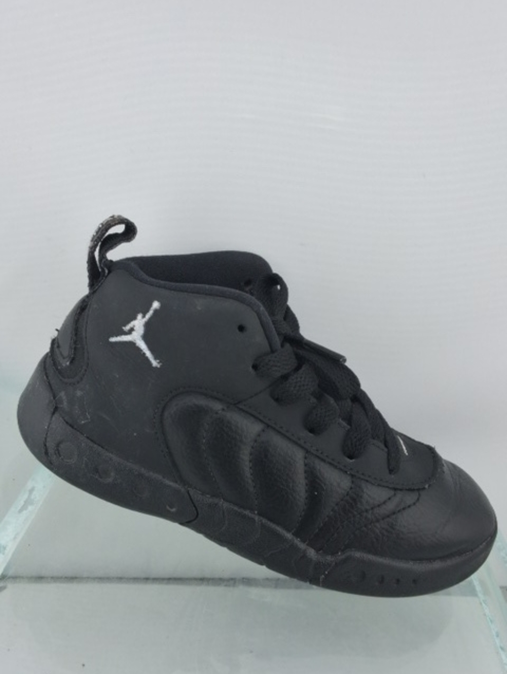Jordan Kids' Black High-Top Sneaker with White Jumpman